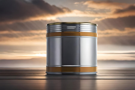 tin can template , canned food branding mockupの素材