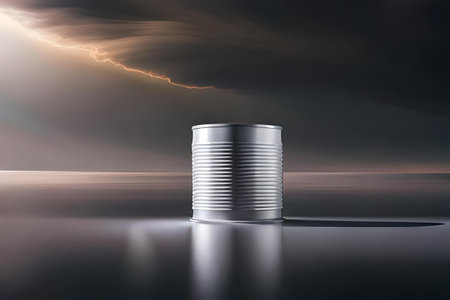 tin can template , canned food branding mockupの素材