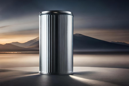 tin can template , canned food branding mockupの素材