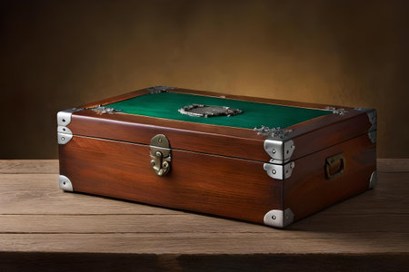 beautiful old handmade wooden box, antique wooden chestの素材