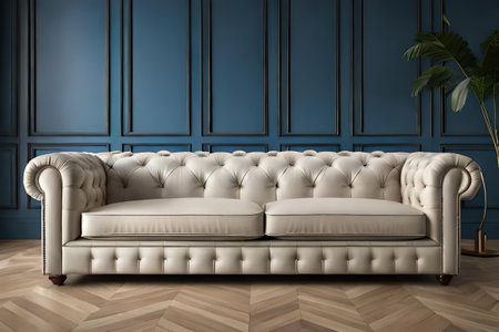 blue green chesterfield layer inside a classy interior , elegant sofaの素材