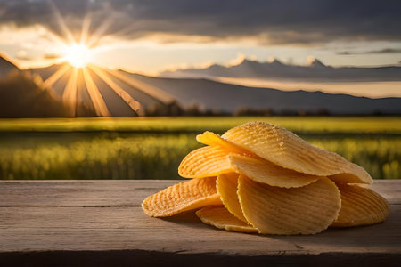 branding template for potato chips and crisps , chips packaging brand mockupの素材