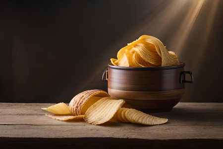 branding template for potato chips and crisps , chips packaging brand mockupの素材