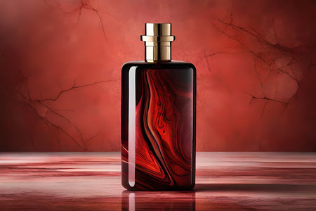 red marble perfume presentation template , cosmetics branding templateの素材