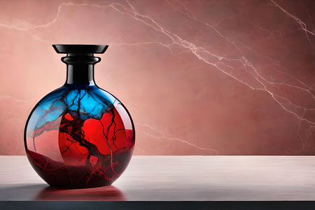 red marble perfume presentation template , cosmetics branding templateの素材