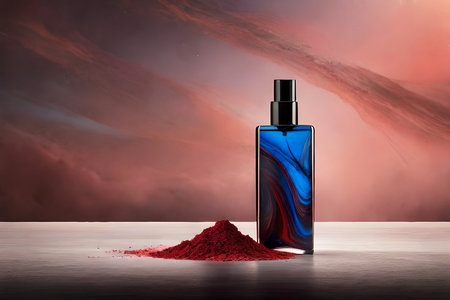 red marble perfume presentation template , cosmetics branding templateの素材