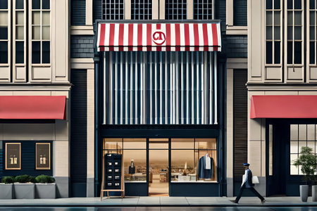 2d game design rendering of a commercial building in the city at night. japanese storefront facade. asian street , showcase lightsの素材