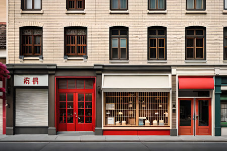 traditional japanese store facade,Japanese restaurant or boutique storefront, Japan. 2d game designの素材