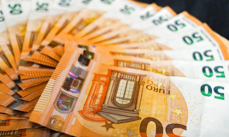 Euro banknotes money (EUR) - legal tender of the European Union