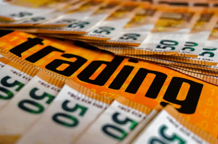 Banknotes of fifty and twenty euros, close-up, macroの写真素材