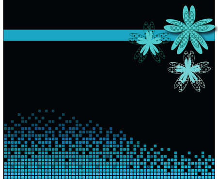 Blue flowers vectorのイラスト素材