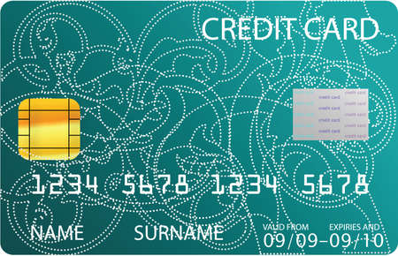 blue credit cardのイラスト素材