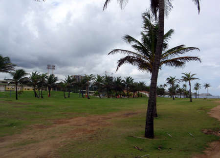 Parque Sixto Escobar:  Empty park in San Juan, Puerto Ricoの写真素材