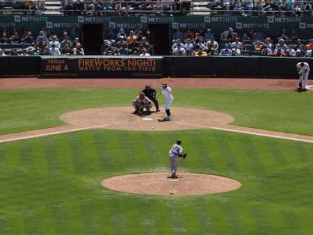 San Francisco Giants 0 Vs. Oakland Athletics 3: Giants Jonathan Sanchez throws ball toward homeplate...