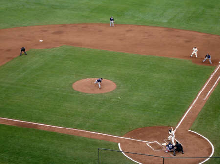 SAN FRANCISCO - APRIL 11: Braves Vs. Giants: Braves Pitcher Kenshin Kawakami throws pitch to Tim Lincecum with runner on 1st base. taken April 11 2010 at Att Park San Francisco California.のeditorial素材