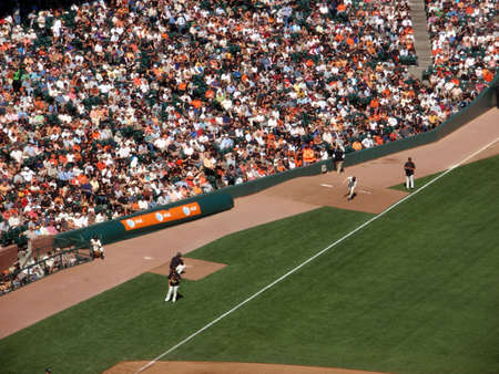 Diamondbacks vs. Giants: Giants Chris Ray throws pitch to warm in the Bullpen, ball can be seen in air. taken on September 30 2010 at Att Park in San Francisco California.のeditorial素材
