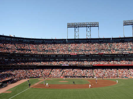 Padres vs. Giants: Giants Barry Zito lifts leg to throws ball with bases loaded.  taken on October 2 2010 at Att Park in San Francisco California.のeditorial素材