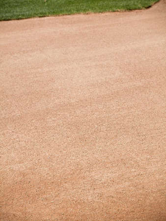 Close-up of Baseball warning track dirt areaの写真素材