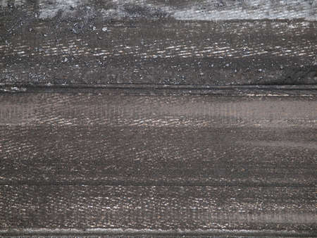 Road way half way through the process of being repaved seen from above.の写真素材