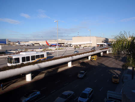 LA - November 27: LAX Airport Arrival area at LAX Taken November 27, 2010 in LA , CA.のeditorial素材