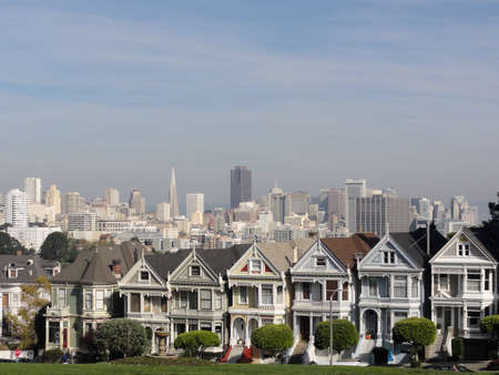 Painted Ladies of San Francisco in California.のeditorial素材
