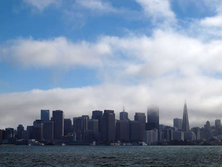 Iconic Downtown San Francisco Cityscape seen from Bay の写真素材