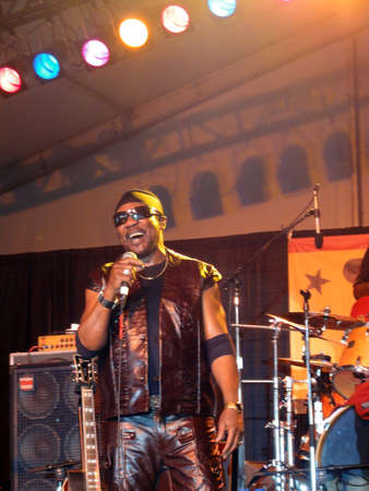 MARIN, CA - July 1:  Toots of Toots and the Maytals sing into mic on stage at the Marin County Fair 2011 on July 1, 2011 in Marin, CA.のeditorial素材