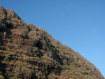Close-up of top corner area of Ko?olau Range. Ko?olau Range is a name given to the fragmented remnant of the eastern or windward shield volcano of the Hawaiian island of O?ahu.の写真素材