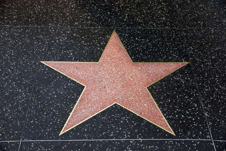 LOS ANGELES - JANUARY 23: A blank star in Hollywood Walk of Fame on January 23, 2014 in Los Angeles, CA. There are more than 2,400 five-pointed stars which attract about 10 million visitors annuallyのeditorial素材