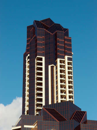 Iconic Condo The Imperial Plaza against a blue sky in Honolulu, Hawaii.のeditorial素材