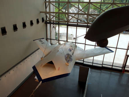 WASHINGTON DC - JUNE 11: Boeing Phantom works X-45a and other Drone Aircrafts hang in the air at the...