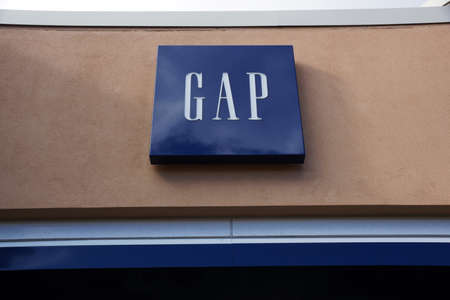 HONOLULU - AUGUST 7, 2014:  : Gap store exterior and sign at the Ala Moana Center The Gap, Inc. is an American multinational clothing and accessories retailer on August 7, 2014.のeditorial素材