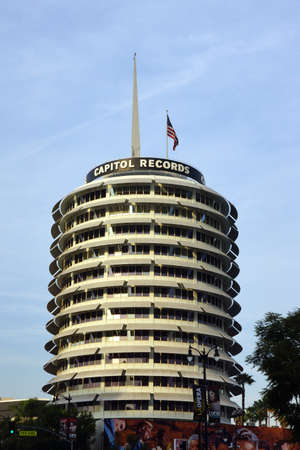 LOS ANGELES, USA - JANUARY 23, 2014:  Capitol Records Tower on January 23, 2014 in LA. Capitol...