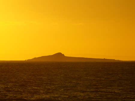 Dawn over Kaohikaipu Island are located on the Windward side of O'ahu, north of Makapu'u Point in Waimanalo Bay on Oahu.の写真素材