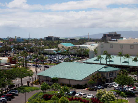 Honolulu - May 6, 2012: Aerial View Of Pier 1 Imports and Ward Village in KakaÊ»ako.  Pier 1 Imports Inc. is a Fort Worth, Texasâbased omnichannel retailer specializing in imported home furnishings and decor, particularly furniture, table-top items, decのeditorial素材