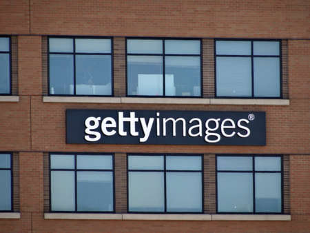 Seattle, Washington, USA - June 26, 2016: Getty Images Sign on side of Building. Getty Images, Inc. is a visual media company, with headquarters in Seattle, Washington, United States. It is a supplier of stock images, editorial photography, video and musiのeditorial素材
