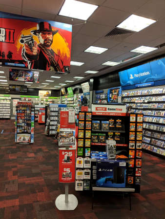 Honolulu -  October 11, 2018:  Red Dead Redemption 2 and other video games on display inside...