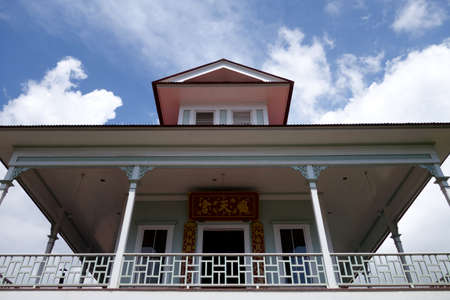 Lahaina - September 30, 2014: Top floor of The Wo Hing Museum. The Two-story clubhouse was built in 1912.  The Upstairs was used for religious ceremonies.                のeditorial素材