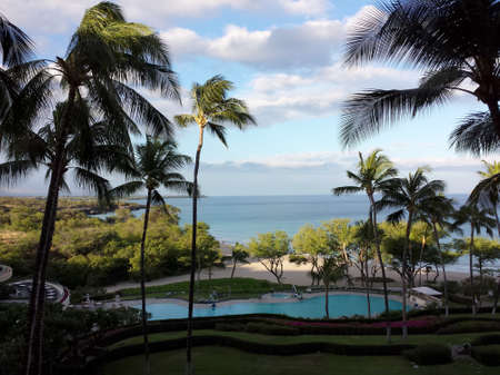 Hawaii - April 17, 2014: Pool at the Hapuna Beach Resort