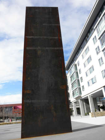 San Francisco, California - February 2, 2010: Art piece Ballast by Richard Serra on the Mission Bay...