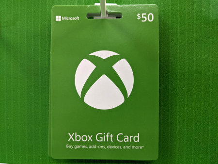 Honolulu - September 7, 2021: Xbox Gift Card $50 Buy games, add-ons, devices, and more for sell at Target.のeditorial素材