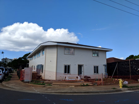 Honolulu - November 17, 2017:  Monster House under construction in Kapahulu.のeditorial素材