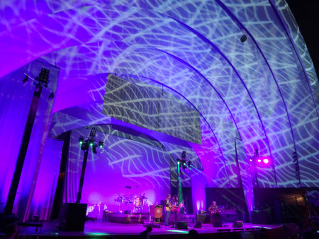 Waikiki - May 31, 2015: A live shot of Donavon Frankenreiter, an American musician and surfer, playing his guitar and singing on stage at the Waikiki Shell, an outdoor amphitheater in Honolulu, Hawaii. The Waikiki Shell is a popular venue for concerts andのeditorial素材