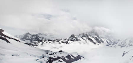Mountain Range with snowの写真素材
