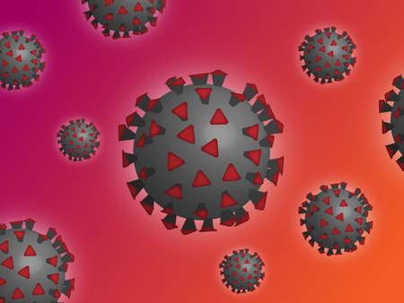 COVID-19 Novel Coronavirus Pandemic Virus Redの写真素材