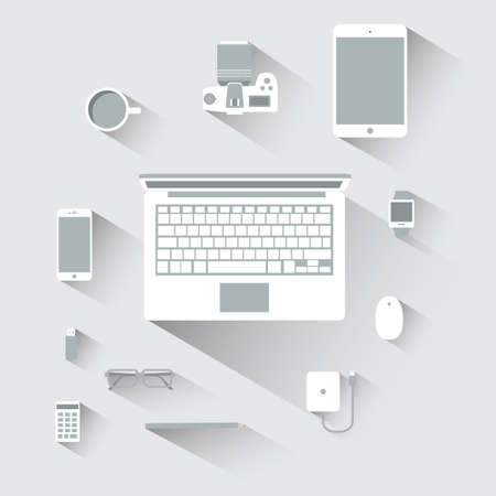 Flat design devices computer vector illustration conceptのイラスト素材