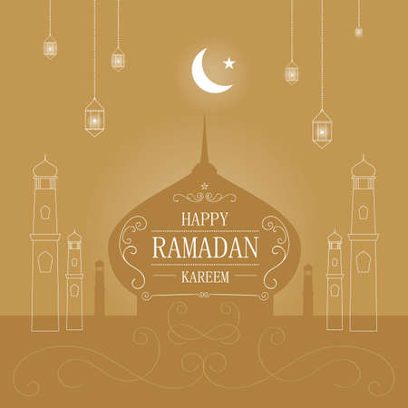 ramadan kareem greeting backgroundのイラスト素材