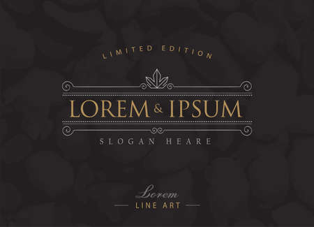 Luxury logos flourishes calligraphy elegant templateのイラスト素材