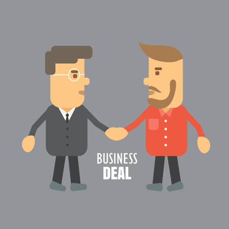 Business people shaking handsのイラスト素材