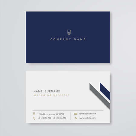 Business card flat design template vectorのイラスト素材